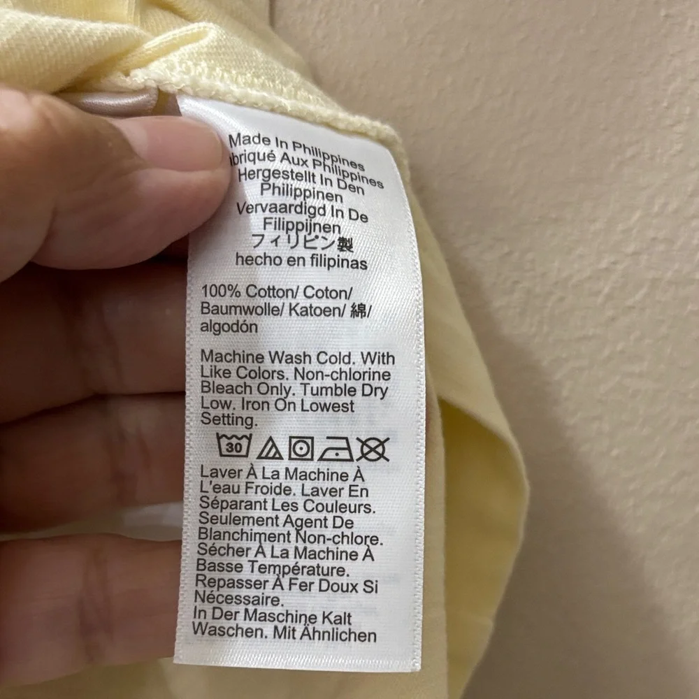 J. Crew Women's Light Yellow Short Sleeve Tee
